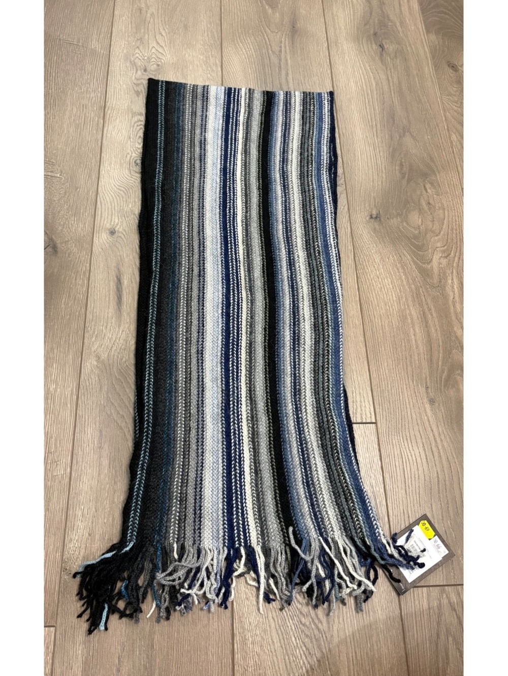 Tumi Alpaca blend Striped fringed scarf NWT